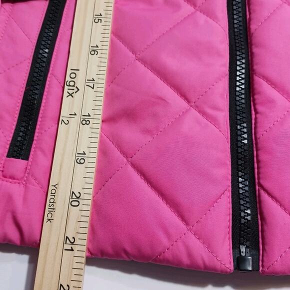 LRL Puffer Vest Reversible Pink Black Quilted Medium EUC - Picture 7 of 9